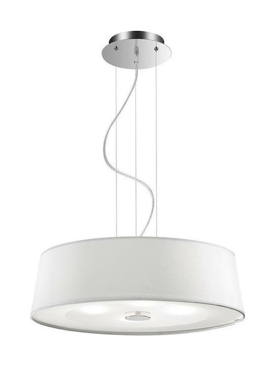 Φωτιστικό Οροφής Hilton 075501 50x21/230cm 4xE27 60W White Ideal Lux